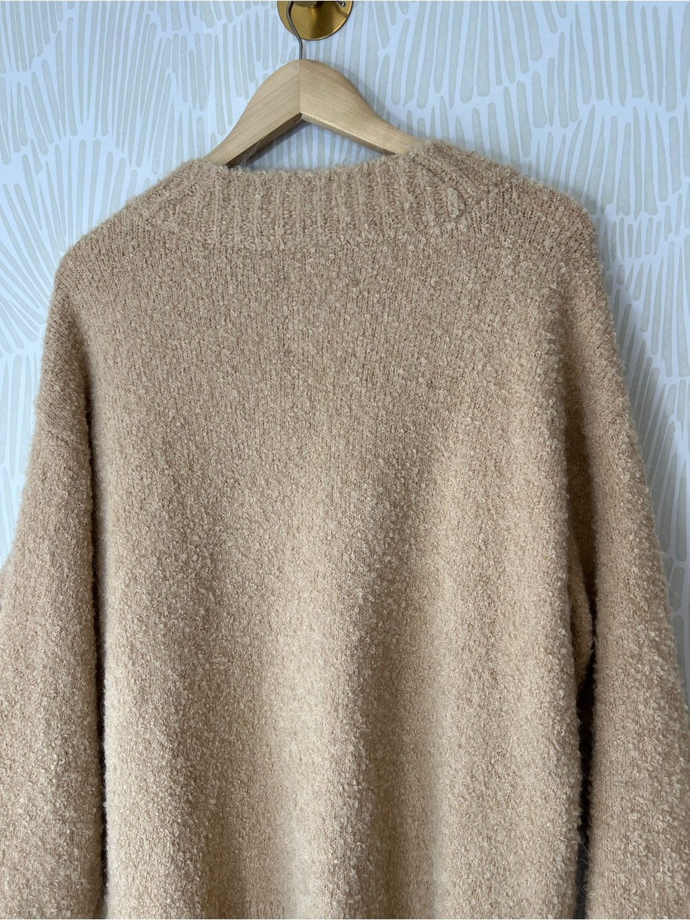 aerie Cozy V-Neck Sweater in Camel - Picture 6 of 13